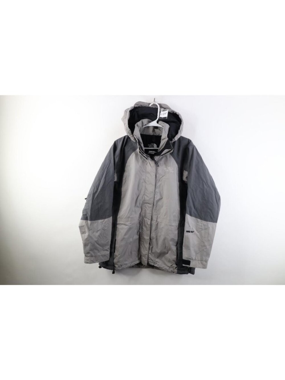 Vintage 90s The North Face Mens Large Goretex Waterproof Hooded Jacket Gray
